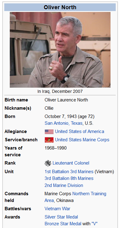 oliver north contra ....